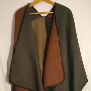 Open Front Poncho Cape